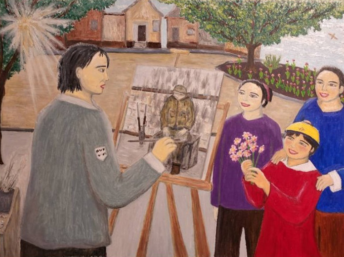Grandpa could only paint a sad soldier Grandpa could only paint a sad soldier